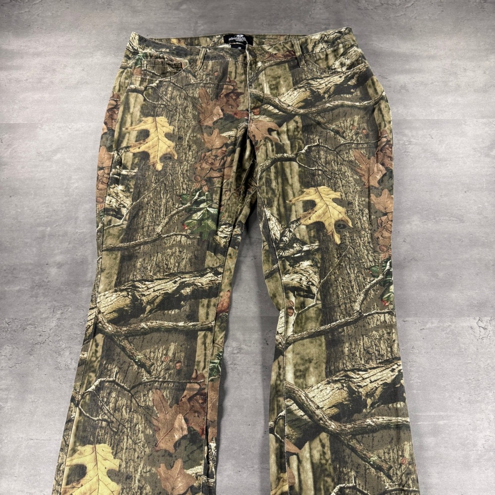 Mossy Oak Break Up Camo Pants Women 16 36x31 Hunting Outdoor Flare Bootcut